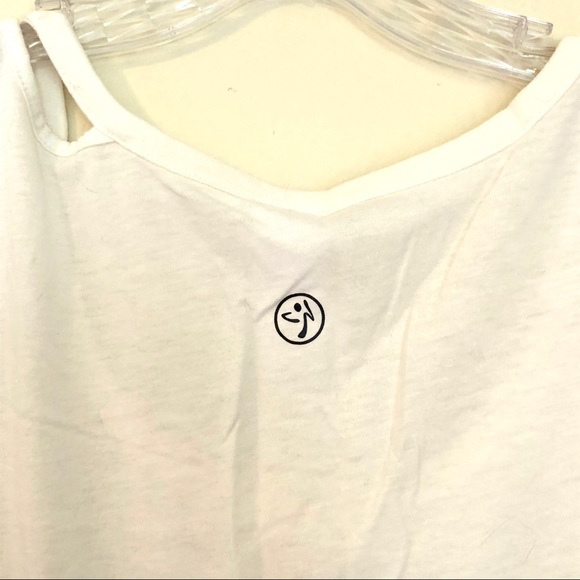 White Zumba Peace Love Tank Top - Picture 6 of 7